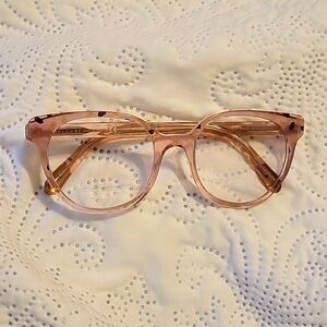 Bulgari Speckled Soft Pink Eyeglass Frames EUC
